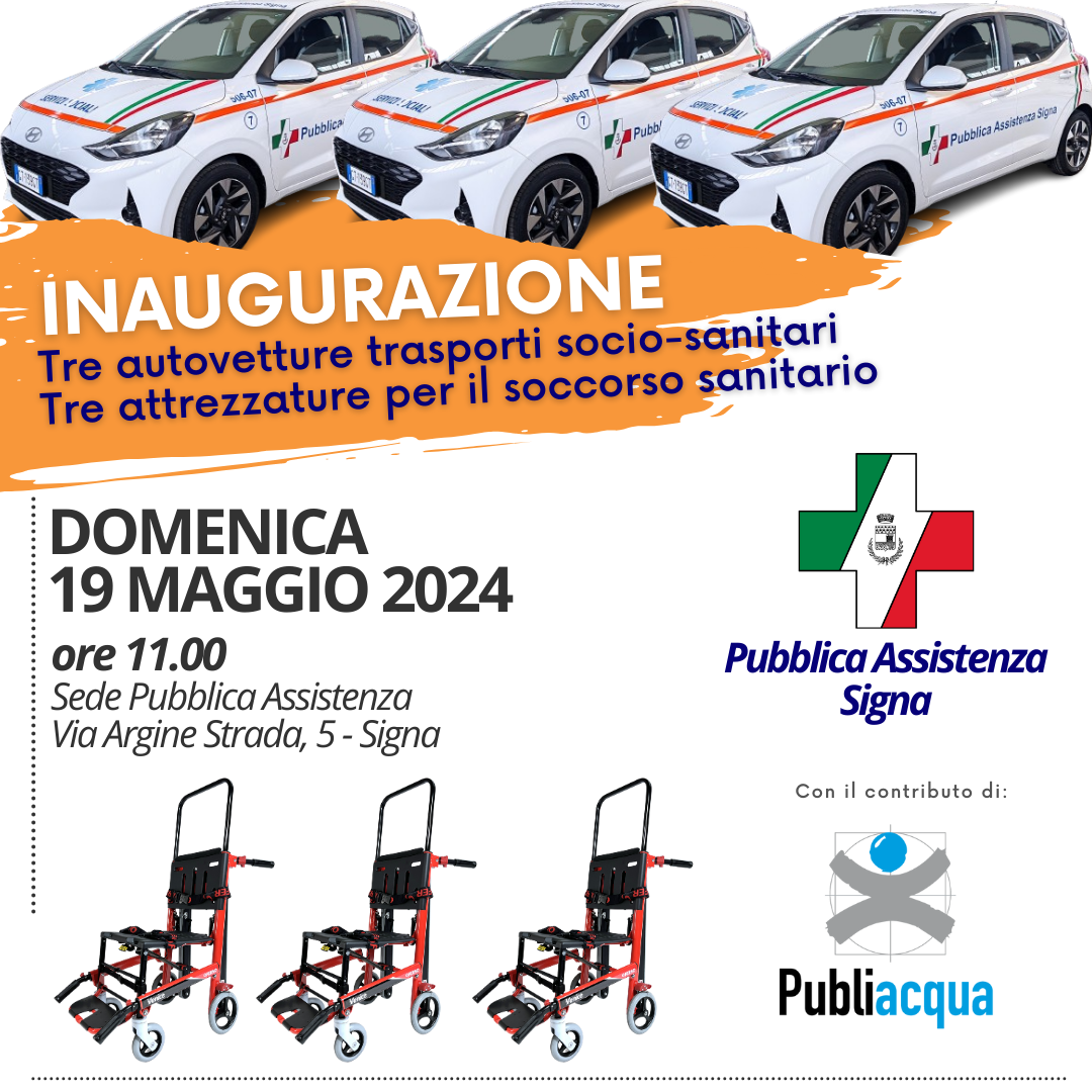 Inaugurazione nuove autovetture ed attrezzature sanitarie - Domenica 19 maggio 2024